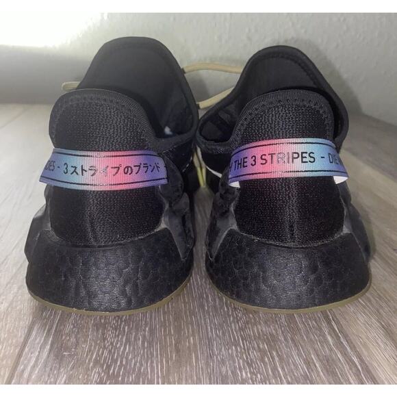 Adidas NMD R1 V2 Core Black Pulse Yellow Sonic Ink GW6021 Youth US Size 6 - Picture 8 of 11